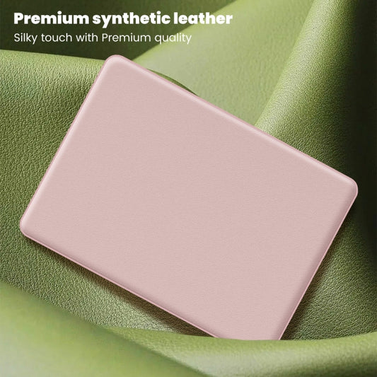 For MacBook Air 13.6 inch A3113 / A2681 Business Magnetic Holder PC + PU Laptop Protective Case(Pink) by buy2fix