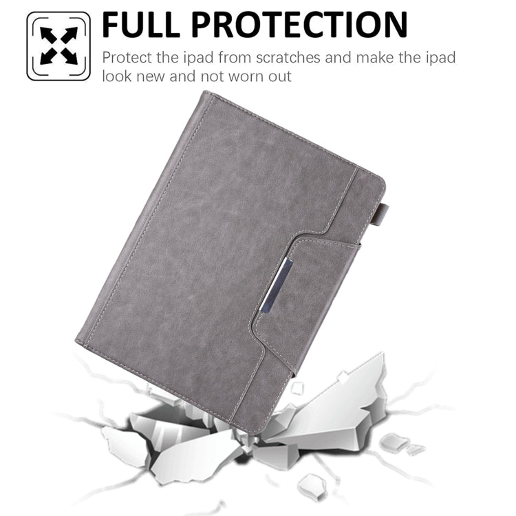 For iPad mini 6 / mini 2024 Hardware Buckle Smart Leather Tablet Case(Grey) - iPad mini 2024 Cases by buy2fix | Online Shopping UK | buy2fix