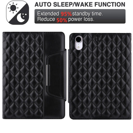For iPad mini 6 / mini 2024 Diamond Pattern Hardware Buckle Smart Leather Tablet Case(Black) - iPad mini 2024 Cases by buy2fix | Online Shopping UK | buy2fix
