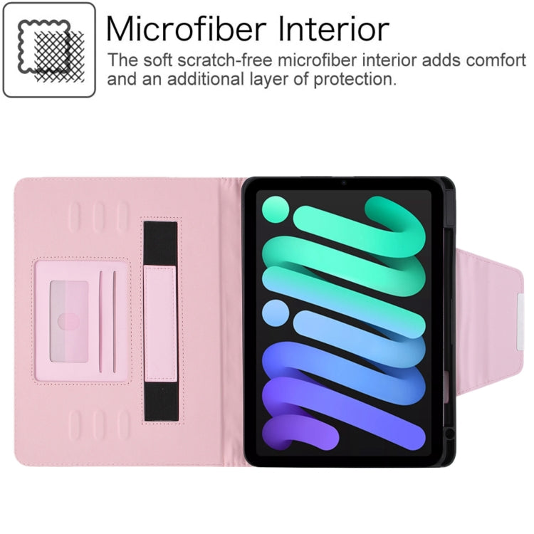 For iPad mini 6 / mini 2024 Diamond Pattern Hardware Buckle Smart Leather Tablet Case(Pink) - iPad mini 2024 Cases by buy2fix | Online Shopping UK | buy2fix