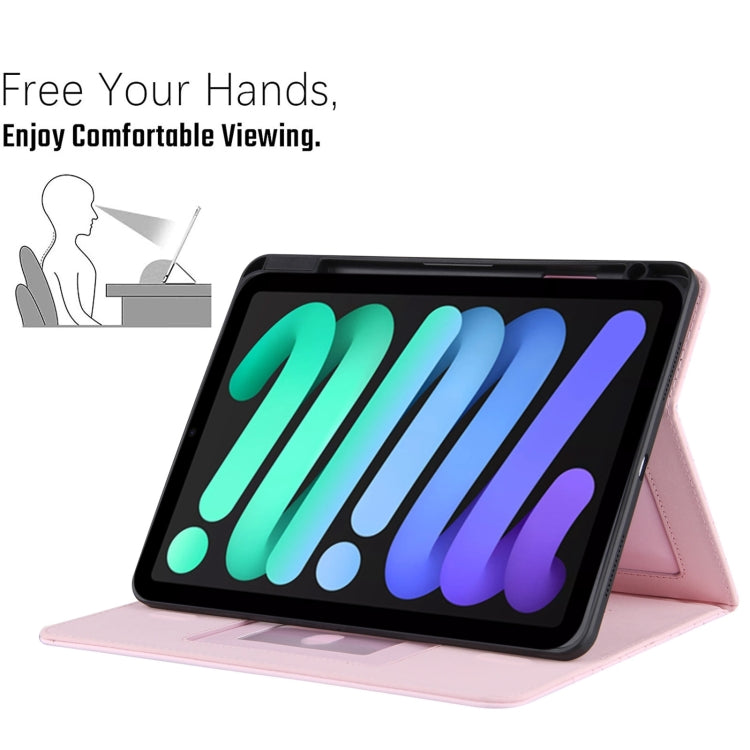 For iPad mini 6 / mini 2024 Diamond Pattern Hardware Buckle Smart Leather Tablet Case(Pink) - iPad mini 2024 Cases by buy2fix | Online Shopping UK | buy2fix