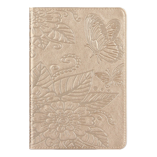 For iPad mini 6 / mini 2024 Butterfly Love Flower Embossed Leather Smart Tablet Case(Gold) - iPad mini 2024 Cases by buy2fix | Online Shopping UK | buy2fix
