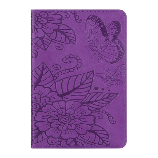 For iPad mini 6 / mini 2024 Butterfly Love Flower Embossed Leather Smart Tablet Case(Purple) - iPad mini 2024 Cases by buy2fix | Online Shopping UK | buy2fix