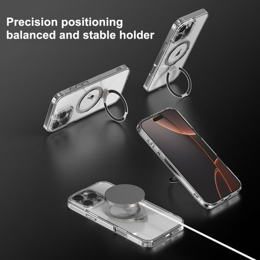 For iPhone 16 Pro Max SULADA Transparent MagSafe Magnetic Holder Phone Case by SULADA