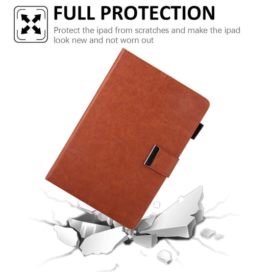 For iPad mini 6 / mini 2024 Hardware Buckle Deformation Holder Smart Leather Tablet Case(Brown) - iPad mini 2024 Cases by buy2fix | Online Shopping UK | buy2fix
