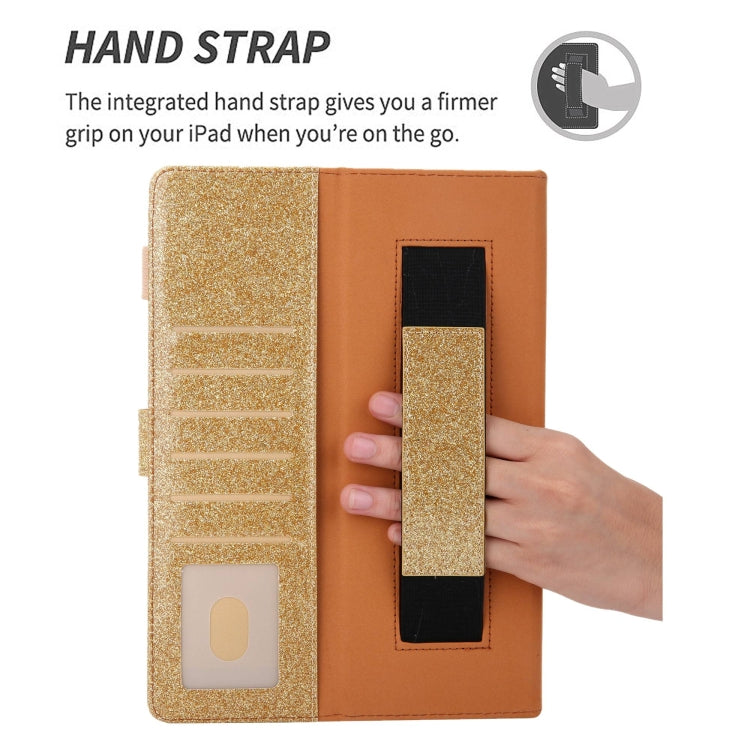For iPad mini 6 / mini 2024 Hardware Buckle Deformation Holder Smart Leather Tablet Case(Glitter Gold) - iPad mini 2024 Cases by buy2fix | Online Shopping UK | buy2fix