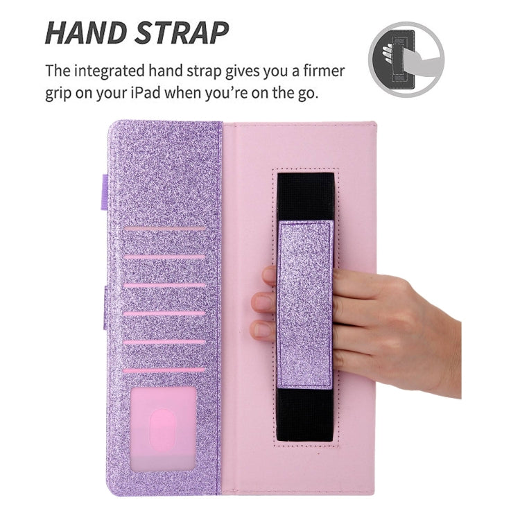 For iPad mini 6 / mini 2024 Hardware Buckle Deformation Holder Smart Leather Tablet Case(Glitter Purple) - iPad mini 2024 Cases by buy2fix | Online Shopping UK | buy2fix