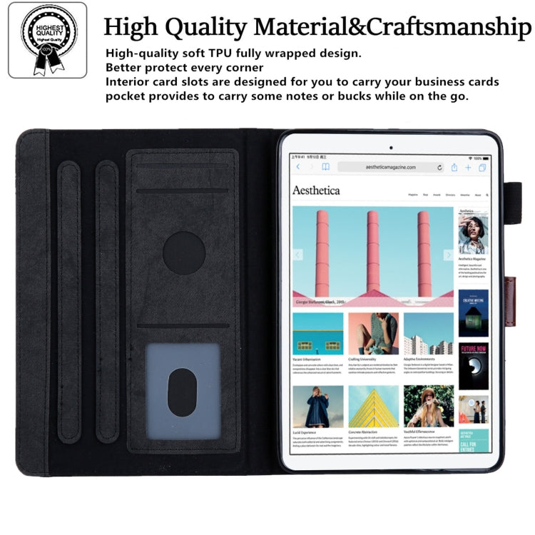 For iPad mini 6 / mini 2024 Fabric Contrast Color Smart Leather Tablet Case(Black) - iPad mini 2024 Cases by buy2fix | Online Shopping UK | buy2fix