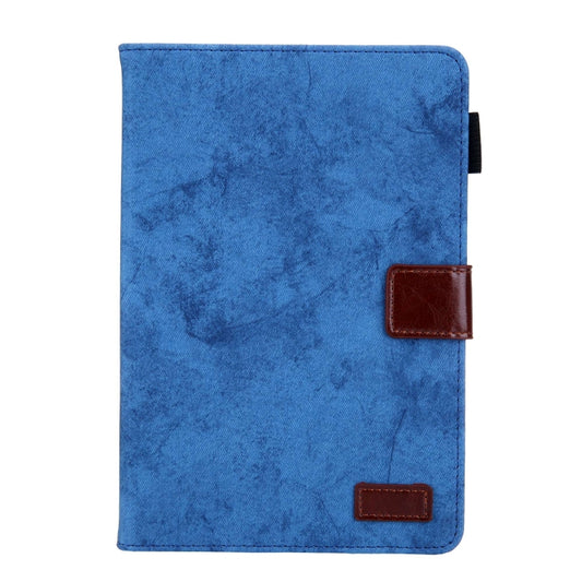 For iPad mini 6 / mini 2024 Fabric Contrast Color Smart Leather Tablet Case(Blue) - iPad mini 2024 Cases by buy2fix | Online Shopping UK | buy2fix