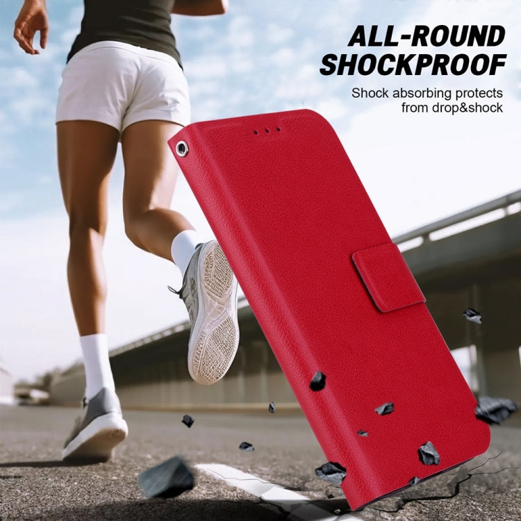 For Samsung Galaxy S25 Ultra 5G Ultra-thin Voltage Magnetic Buckle Leather Phone Case(Red) by buy2fix