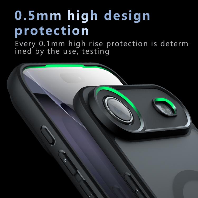 For iPhone 17 Pro Max C-type Armor MagSafe PC Hybrid TPU Phone Case(Frosted Black) - iPhone 17 Pro Max Cases by buy2fix | Online Shopping UK | buy2fix