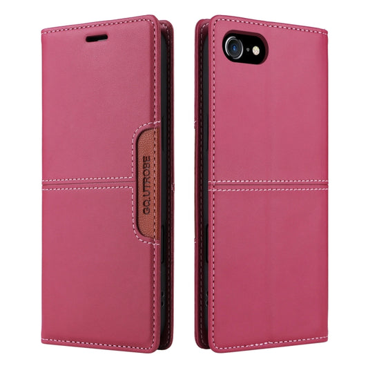 For iPhone SE 2022 / SE 2020 / 8 / 7 GQUTROBE G01 RFID Anti-theft Leather Phone Case(Red) - iPhone SE 2022 / 2020 / 8 / 7 Cases by GQUTROBE | Online Shopping UK | buy2fix