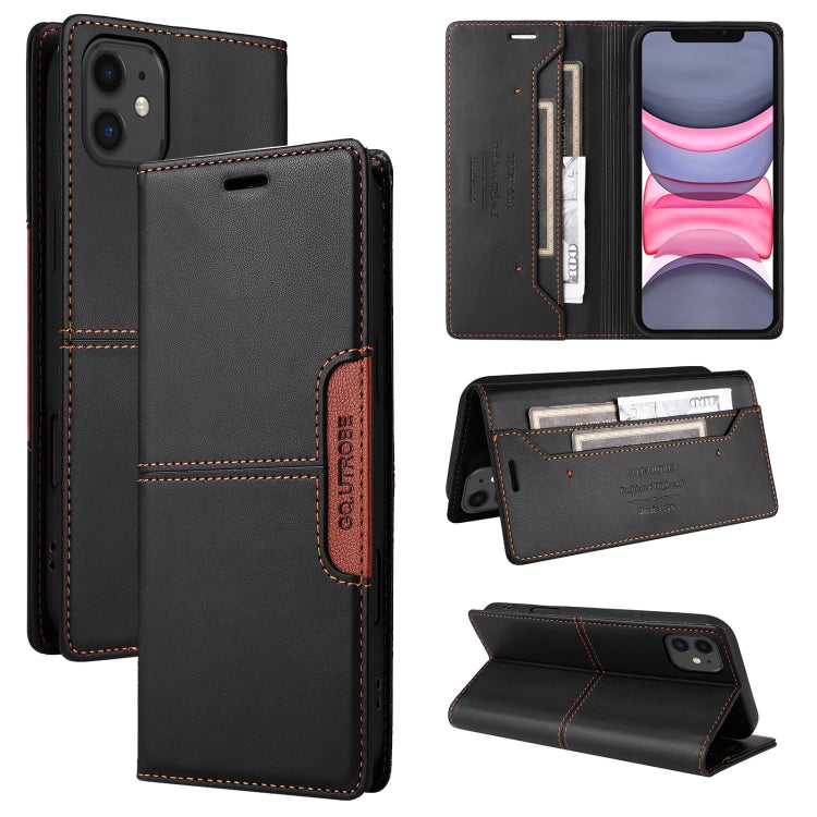 For iPhone 11 GQUTROBE G01 RFID Anti-theft Leather Phone Case(Black) - iPhone 12 Pro Max Cases by GQUTROBE | Online Shopping UK | buy2fix