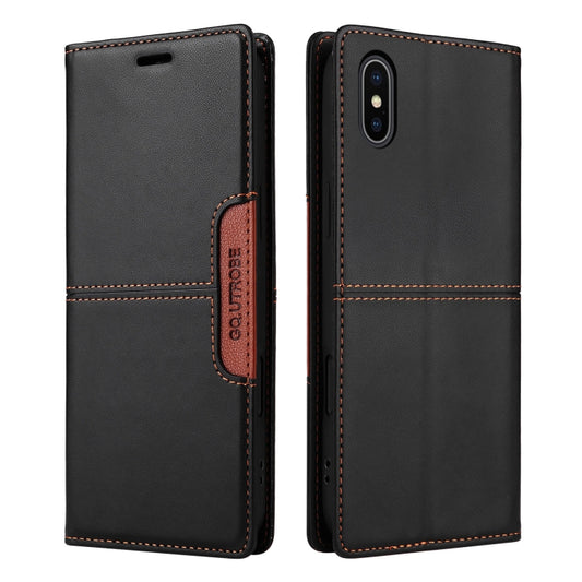 For iPhone XS / X GQUTROBE G01 RFID Anti-theft Leather Phone Case(Black) - More iPhone Cases by GQUTROBE | Online Shopping UK | buy2fix
