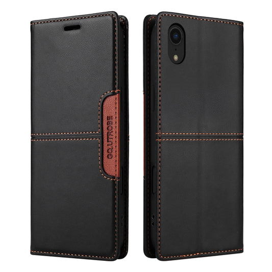 For iPhone XR GQUTROBE G01 RFID Anti-theft Leather Phone Case(Black) - More iPhone Cases by GQUTROBE | Online Shopping UK | buy2fix