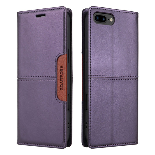 For iPhone 8 Plus / 7 Plus GQUTROBE G01 RFID Anti-theft Leather Phone Case(Purple) - More iPhone Cases by GQUTROBE | Online Shopping UK | buy2fix