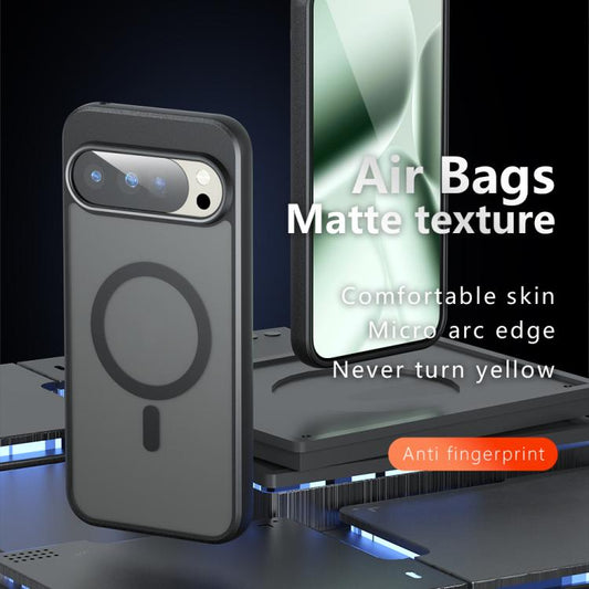 For Google Pixel 10 Pro XL Armor MagSafe PC Hybrid TPU Phone Case(Frosted Black) - Google Cases by buy2fix | Online Shopping UK | buy2fix