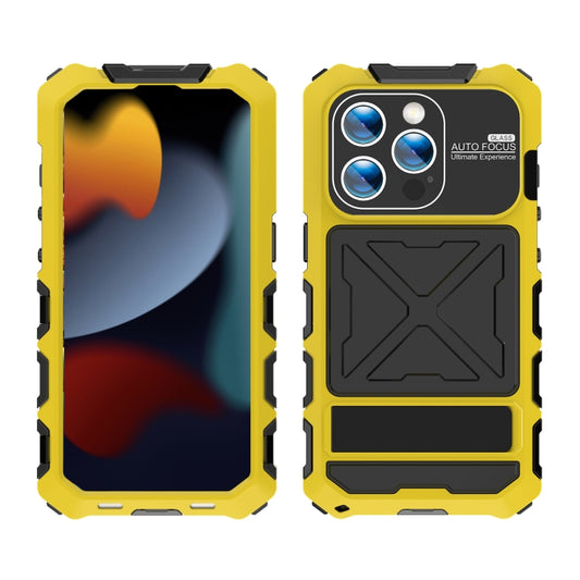 For iPhone 15 Pro R-JUST Life Waterproof Dustproof Shockproof Phone Case(Yellow) - iPhone 15 Pro Cases by R-JUST | Online Shopping UK | buy2fix