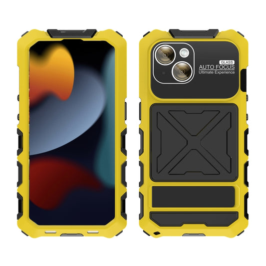 For iPhone 15 R-JUST Life Waterproof Dustproof Shockproof Phone Case(Yellow) - iPhone 15 Cases by R-JUST | Online Shopping UK | buy2fix