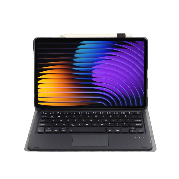 For Xiaomi Pad 7 / 7 Pro 11.2 inch A0N13-A Ultra-thin Detachable Bluetooth Keyboard Leather Tablet Case with Touchpad(Black) - Others Keyboard by buy2fix | Online Shopping UK | buy2fix