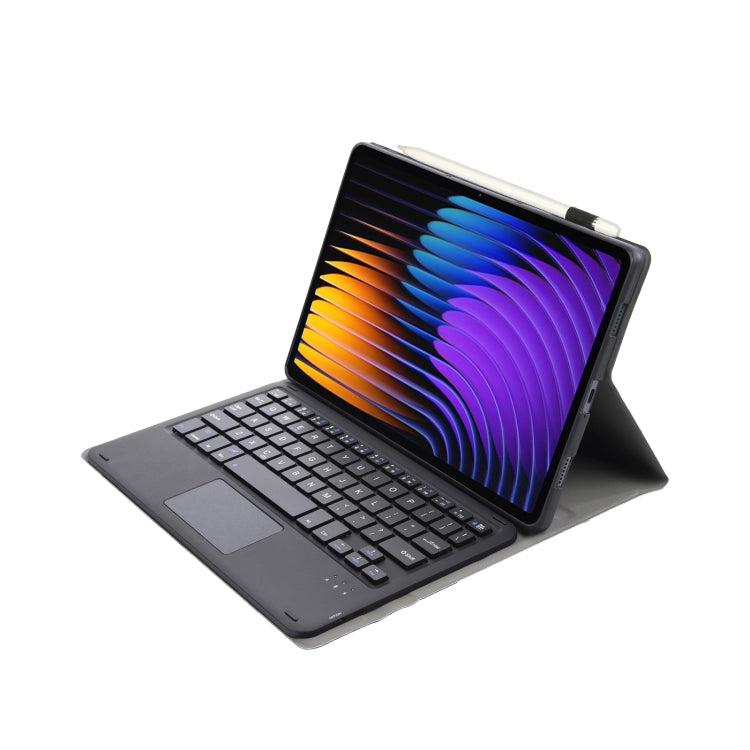 For Xiaomi Pad 7 / 7 Pro 11.2 inch A0N13-A Ultra-thin Detachable Bluetooth Keyboard Leather Tablet Case with Touchpad(Black) - Others Keyboard by buy2fix | Online Shopping UK | buy2fix