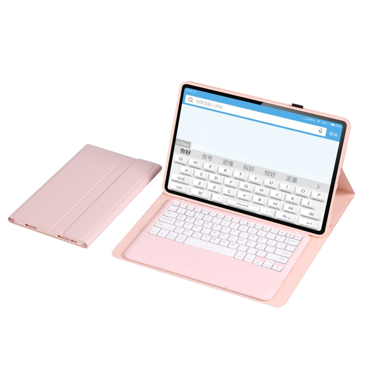 For Xiaomi Pad 6 Max 14 A0N8 Ultra-thin Detachable Bluetooth Keyboard Leather Tablet Case(Pink White) - Xiaomi Keyboard by buy2fix | Online Shopping UK | buy2fix