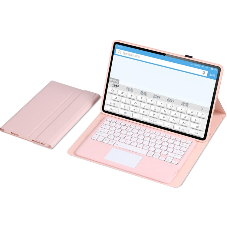 For Xiaomi Pad 6 Max 14 A0N8-A Ultra-thin Detachable Bluetooth Keyboard Leather Tablet Case with Touchpad(Pink White) - For Xiaomi by buy2fix | Online Shopping UK | buy2fix