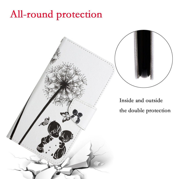 For Samsung Galaxy S25 Ultra 5G Colored Drawing Pattern Leather Phone Case(Dandelion) by buy2fix