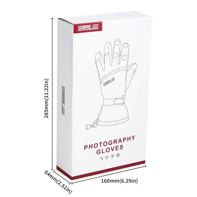 STARTRC Universal Drone Remote Control Photography Gloves Winter Warm Gloves, Size:XL(Black) by STARTRC