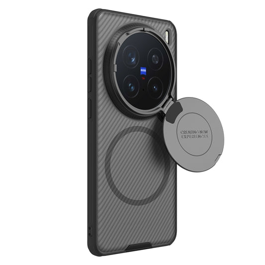 For vivo X200 Pro NILLKIN CamShield Prop MagSafe Magnetic Translucent PC Phone Case(Black) - vivo Cases by NILLKIN | Online Shopping UK | buy2fix