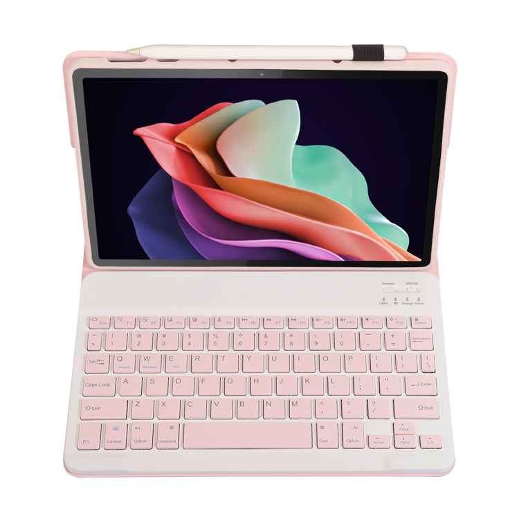 For Huawei MatePad SE 10.4 AH13 Ultra-thin Detachable Bluetooth Keyboard Leather Tablet Case(Pink White) - Others Keyboard by buy2fix | Online Shopping UK | buy2fix