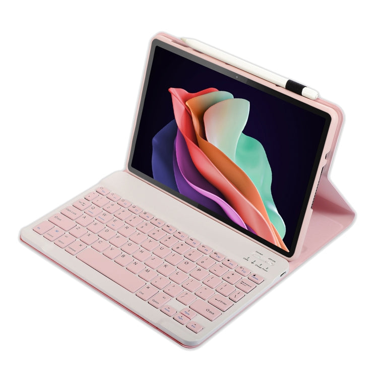 For Huawei MatePad SE 10.4 AH13 Ultra-thin Detachable Bluetooth Keyboard Leather Tablet Case(Pink White) - Others Keyboard by buy2fix | Online Shopping UK | buy2fix