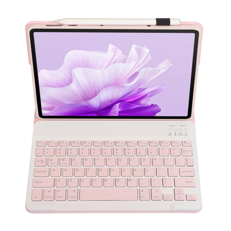 For Huawei MatePad 11.5 S 2024 AH20 Ultra-thin Detachable Bluetooth Keyboard Leather Tablet Case(Pink White) - Huawei Keyboard by buy2fix | Online Shopping UK | buy2fix