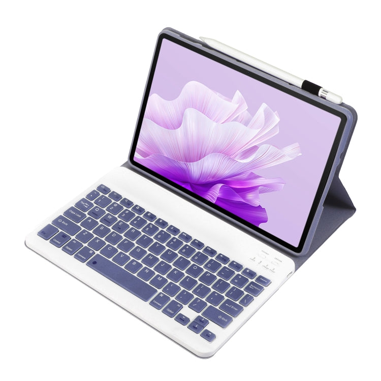 For Honor Pad X9 / X8 Pro 11.5 AH15 Ultra-thin Detachable Bluetooth Keyboard Leather Tablet Case(Lavender White) - Others Keyboard by buy2fix | Online Shopping UK | buy2fix