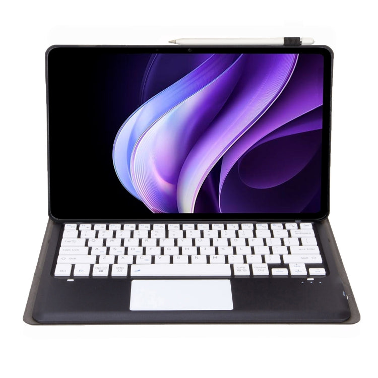 For vivo Pad3 12.1 inch AV10-A TPU Ultra-thin Detachable Bluetooth Keyboard Leather Case with Touchpad(Black + White) - Others Keyboard by buy2fix | Online Shopping UK | buy2fix