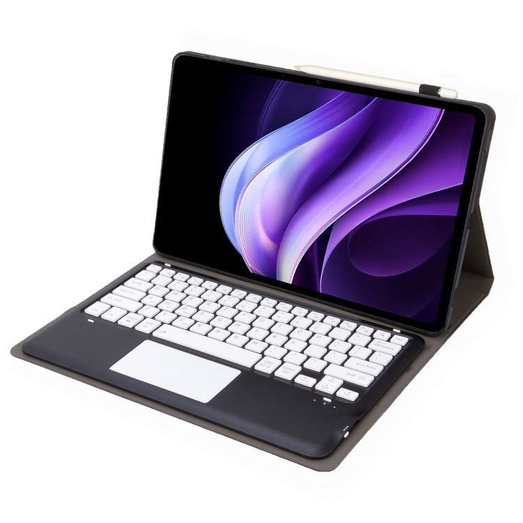For vivo Pad3 12.1 inch AV10-A TPU Ultra-thin Detachable Bluetooth Keyboard Leather Case with Touchpad(Black + White) - Others Keyboard by buy2fix | Online Shopping UK | buy2fix
