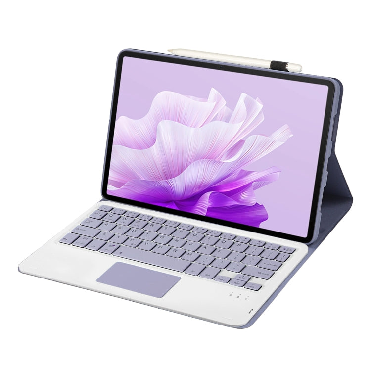 For Huawei MatePad 11.5 S 2024 AH20-A Ultra-thin Detachable Bluetooth Keyboard Leather Tablet Case with Touchpad(Lavender White) - Others Keyboard by buy2fix | Online Shopping UK | buy2fix