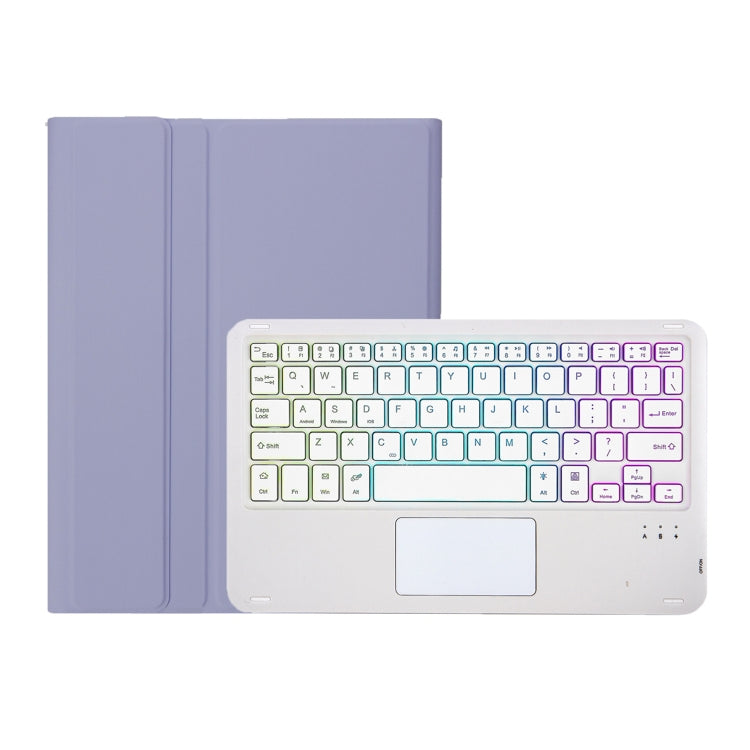 For Huawei MatePad 11.5 S 2024 AH20-AS Ultra-thin Detachable Backlight Bluetooth Keyboard Leather Tablet Case with Touchpad(Lavender White) - Others Keyboard by buy2fix | Online Shopping UK | buy2fix
