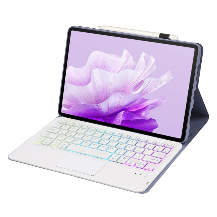 For Huawei MatePad 11.5 S 2024 AH20-AS Ultra-thin Detachable Backlight Bluetooth Keyboard Leather Tablet Case with Touchpad(Lavender White) - Others Keyboard by buy2fix | Online Shopping UK | buy2fix