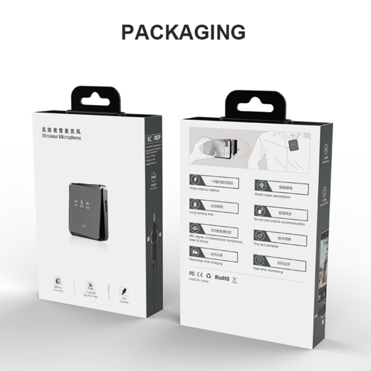 AP009 Wireless One to Two Lavalier Microphone with 3 in 1 Receiver(Black) by buy2fix