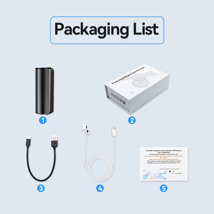 Q70A Magnetic Noise Reduction Voice Recording Pen Support APP Control, Memory:64GB(Black) by buy2fix