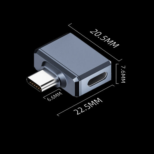 Type-C / USB-C to 8 Pin Earphone Side Bend Adapter(Grey) - Earphone Adapter by buy2fix | Online Shopping UK | buy2fix