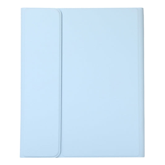 For Infinix Xpad 11 inch Candy Color Round Keys Bluetooth Keyboard Leather Case(Misty Blue) by buy2fix