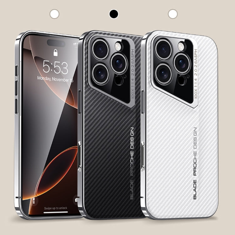 For iPhone 16 Pro Carbon Fiber Texture PC Phone Case(Black) - iPhone 16 Pro Cases by buy2fix | Online Shopping UK | buy2fix