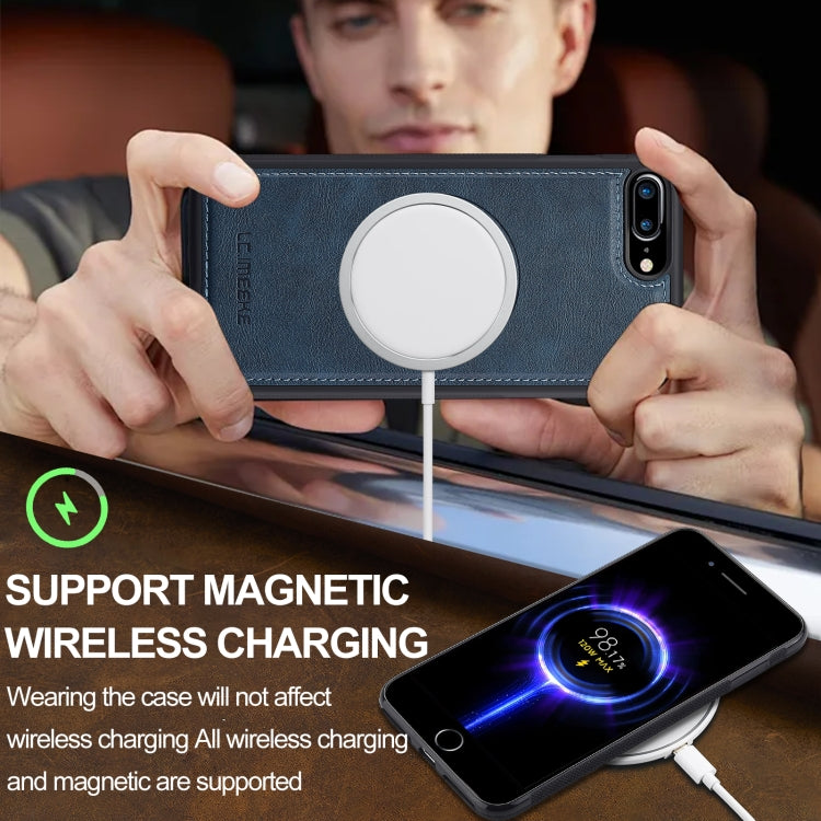 For iPhone SE 2022 / 2020 LC.IMEEKE L3 Series Detachable RFID Card Bag Magsafe Phone Case(Blue) - iPhone SE 2022 / 2020 / 8 / 7 Cases by LC.IMEEKE | Online Shopping UK | buy2fix