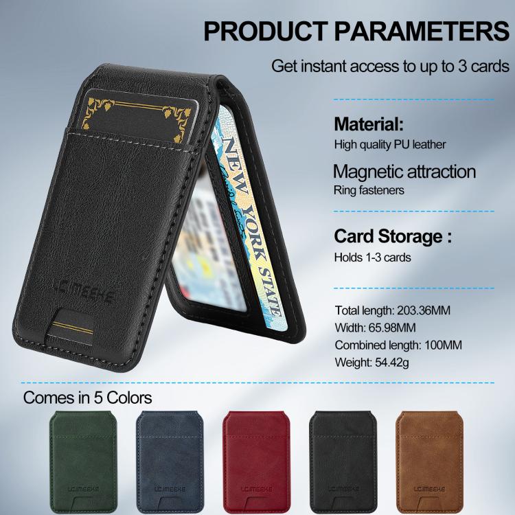 For iPhone 17 LC.IMEEKE L3 Series Detachable RFID Card Bag Magsafe Phone Case(Black) - iPhone 17 Cases by LC.IMEEKE | Online Shopping UK | buy2fix