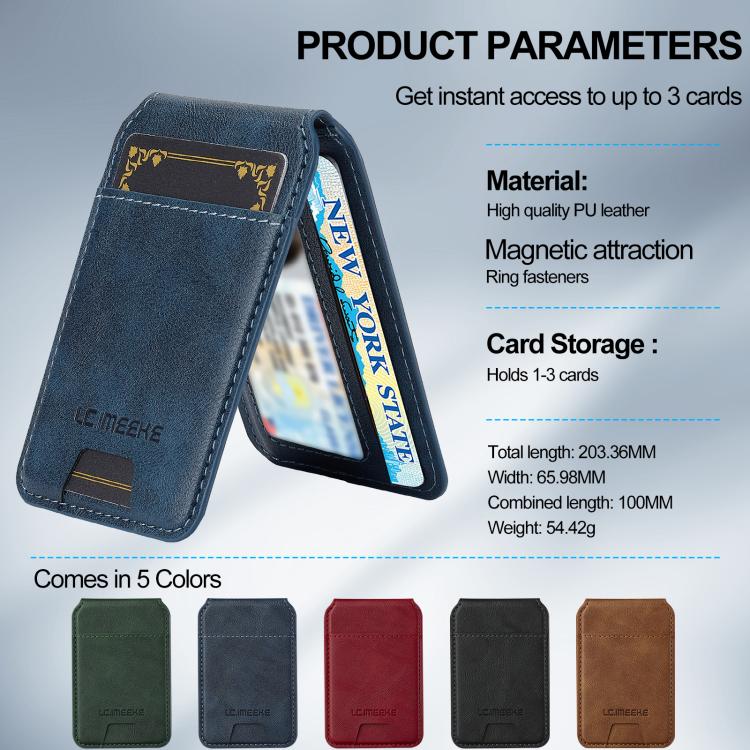 For iPhone 17 LC.IMEEKE L3 Series Detachable RFID Card Bag Magsafe Phone Case(Blue) - iPhone 17 Cases by LC.IMEEKE | Online Shopping UK | buy2fix
