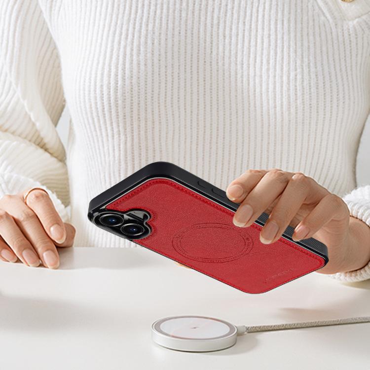 For iPhone 17 LC.IMEEKE L3 Series Detachable RFID Card Bag Magsafe Phone Case(Red) - iPhone 17 Cases by LC.IMEEKE | Online Shopping UK | buy2fix
