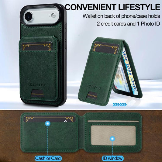 For iPhone 17 Air LC.IMEEKE L3 Series Detachable RFID Card Bag Magsafe Phone Case(Green) - iPhone 17 Air Cases by LC.IMEEKE | Online Shopping UK | buy2fix