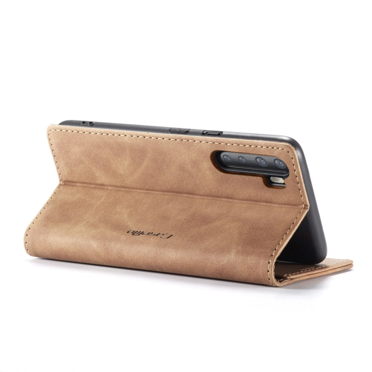 For OnePlus Nord CaseMe-013 Multifunctional Retro Frosted Horizontal Flip Leather Case with Card Slot & Holder & Wallet(Brown) - OnePlus Cases by CaseMe | Online Shopping UK | buy2fix